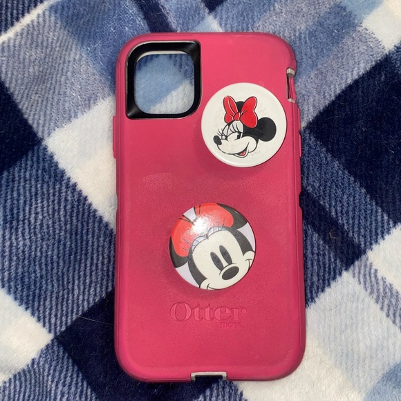 OtterBox Pink iPhone 11 Pro Case with Minnie Mouse Popsocket - Picture 1 of 8